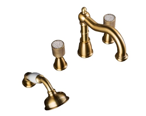 Смеситель врезной Boheme Royal Cristal 391-RoyalCRST бронза