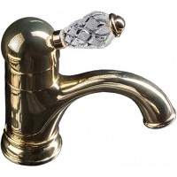 Смеситель для умывальника Boheme CRYSTAL 281-CRST золото