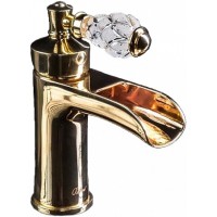 Смеситель для умывальника Boheme VOGUE CRYSTAL 211-CRST золото