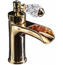 Смеситель для умывальника Boheme VOGUE CRYSTAL золото