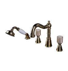 Смеситель врезной Boheme Royal Cristal 395-RoyalCRST золото