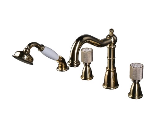 Смеситель врезной Boheme Royal Cristal 395-RoyalCRST золото