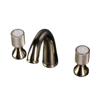 Смеситель для раковины на 3 отверстия Boheme Royal Cristal 297-RoyalCRST золото