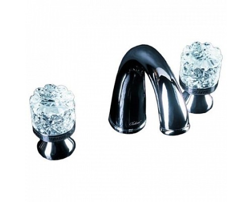 Смеситель для раковины на 3 отверстия Boheme CRYSTAL 277-CRST хром