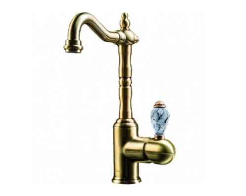 Смеситель для умывальника высокий Boheme CRYSTAL 302-CRST бронза
