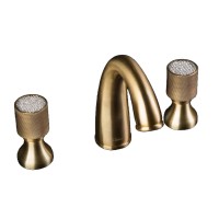 Смеситель для умывальника на 3 отверстия Boheme Royal Cristal 317-RoyalCRST бронза