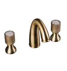 Смеситель для умывальника на 3 отверстия Boheme Royal Cristal 317-RoyalCRST бронза