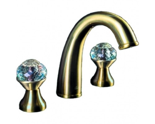 Смеситель для умывальника на 3 отверстия Boheme FLORA 317-FL бронза