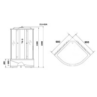Душевая кабина Niagara Standart + NG-211-01N 90x90