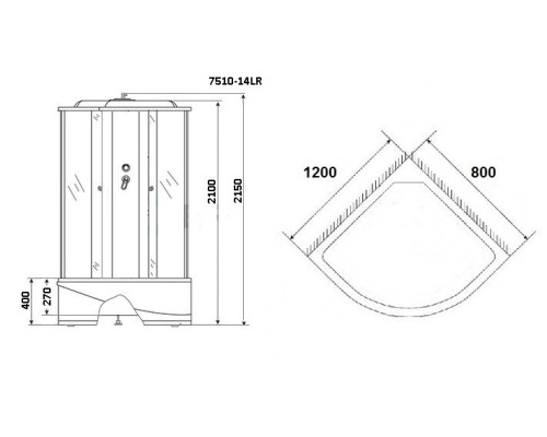 Душевая кабина Niagara Eco NG-7510-14L 120x80