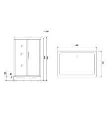 Душевая кабина Niagara Luxe NG-7711GBK 90x120