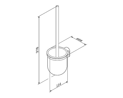 Ершик для унитаза AM.PM X-Joy A8433322 Черный матовый