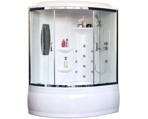 Душевой бокс Royal Bath ALP 170x100 с гидромассажем задняя стенка Белая
