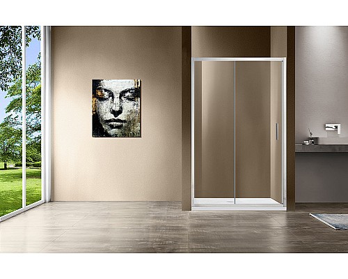 Душевая дверь Vincea Garda 115 VDS-1G115CL профиль Хром стекло прозрачное