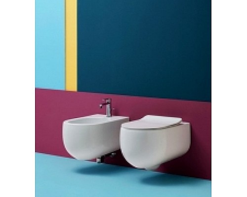 Биде Kerasan Flo 3123 подвесное с одним отверстием под смеситель