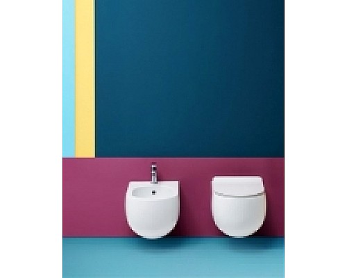 Биде Kerasan Flo 3123 подвесное с одним отверстием под смеситель