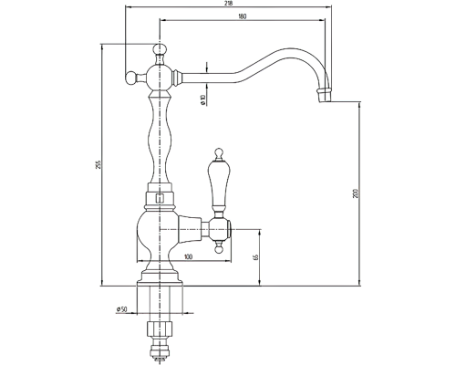 Кран для одного типа воды Migliore Baron 18308 Бронза