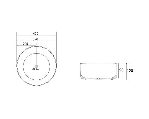 Раковина-чаша Abber Bequem 40 AC2109 Белая
