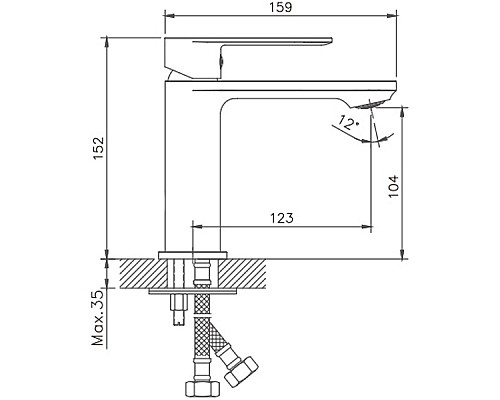 Смеситель для раковины Haiba HB10590 Хром