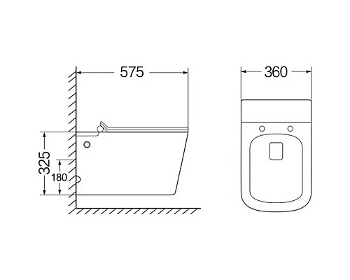 Комплект унитаза с инсталляцией SantiLine SL-5032 подвесной с сиденьем Микролифт