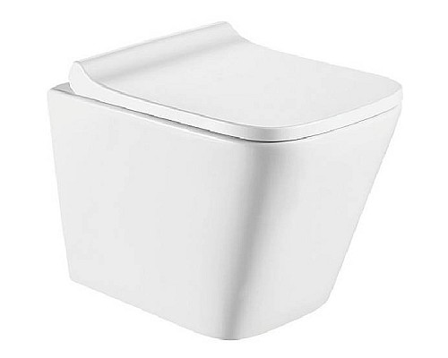 Унитаз CeramaLux 5171MW подвесной Белый матовый с сиденьем Микролифт