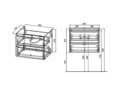 Тумба под раковину Vincea Luka 60 VMC-2L600RO подвесная R.Oak