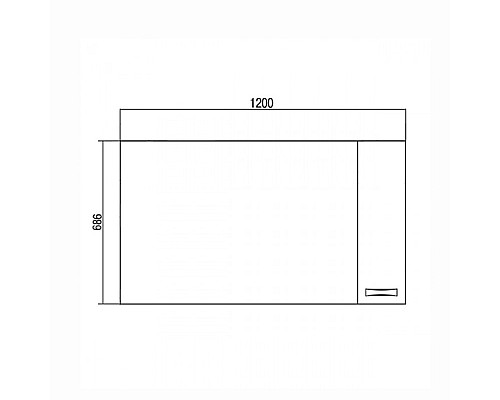 Зеркало Диор 120 правое Aquaton 1A110702DR01R