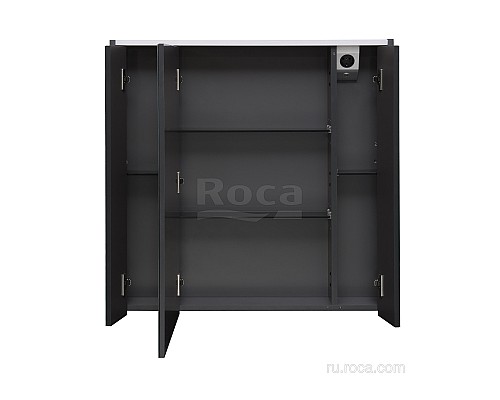 Зеркальный шкаф Roca Ronda 80 ZRU9302970 белый глянец/антрацит