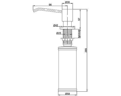 Дозатор для кухни Paulmark Rein D002-418