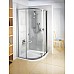 Полукруглая душевая кабина Ravak Pivot 37644101Z1 80 белый прозрачный