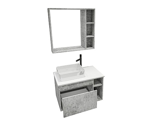 Тумба под раковину Grossman Фалькон 80 108005 подвесная Бетон