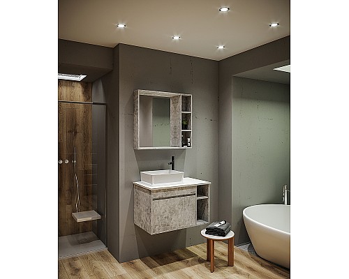 Тумба под раковину Grossman Фалькон 80 108005 подвесная Бетон