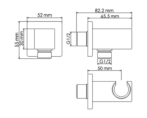 Шланговое подключение WasserKRAFT Aisch A184 Золото матовое