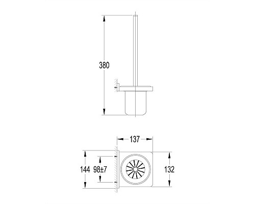 Ершик подвесной Omnires DARLING DA70620BL черный BLH