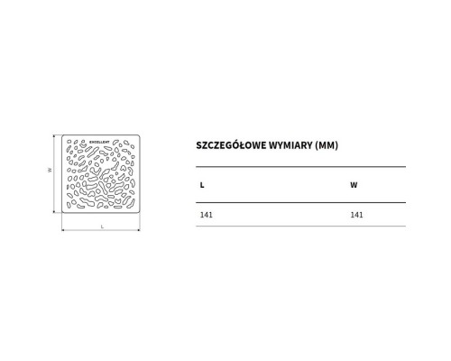 Крышка для поддона Excellent Arda черная