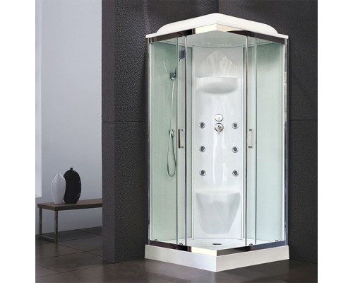 Душевая кабина Royal Bath HP 90х90 с гидромассажем задняя стенка Белая