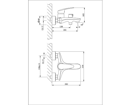 Смеситель Lemark Linara LM0414C для ванны