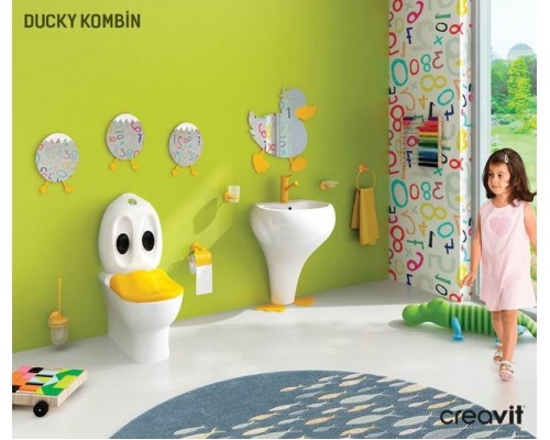 Унитаз компакт Creavit Ducky DC360-11CB00E-0000 Белый без бачка и сиденья