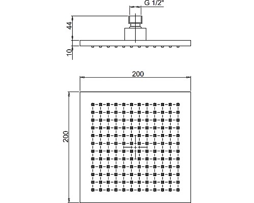 Верхний душ Paini 50CR759TCASQE Хром