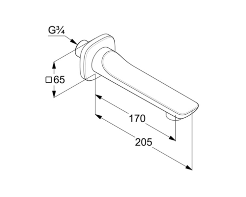 Излив для смесителя Kludi Ameo 4150505 Хром