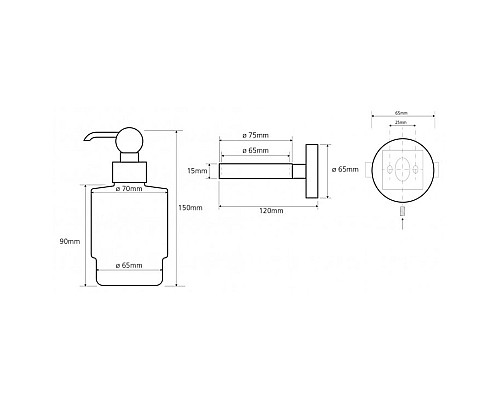 Настенный дозатор для жидкого мыла Bemeta MINI 144209108
