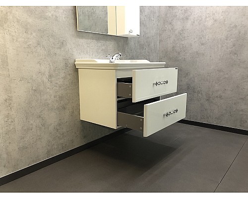 Тумба с раковиной Comforty Неаполь 80 00004147564 подвесная Белый глянец