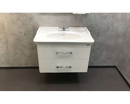 Тумба с раковиной Comforty Неаполь 80 00004147564 подвесная Белый глянец