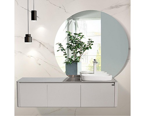 Комплект мебели для ванной Black&White Universe R 9151601 подвесной Серый