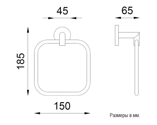 Кольцо для полотенец Nofer Line 16504.B Хром глянцевый
