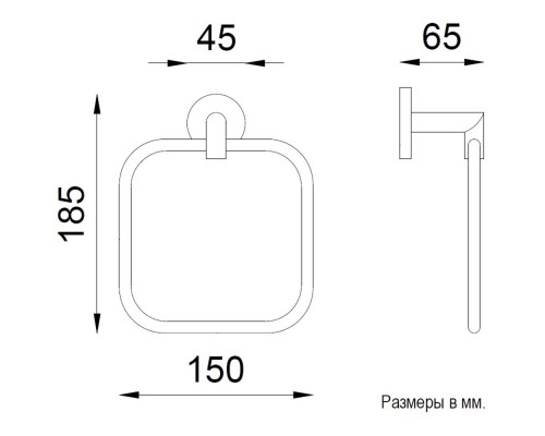 Кольцо для полотенец Nofer Line 16504.B Хром глянцевый