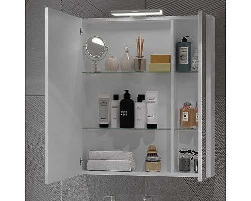 Зеркальный шкаф Opadiris Фреш 70 00-00003584 Белый глянцевый