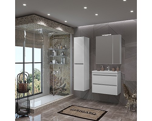 Зеркальный шкаф Opadiris Фреш 70 00-00003584 Белый глянцевый