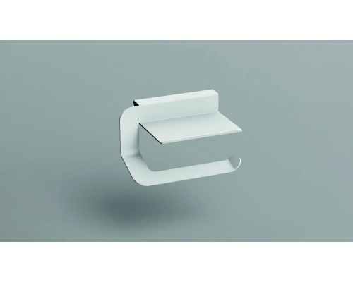 Бумагодержатель подвесной с полочкой белый SONIA 176960