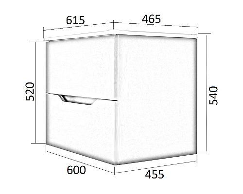 Тумба с раковиной WellWant by Orange Aura 60 WWTRAW466254WM подвесная